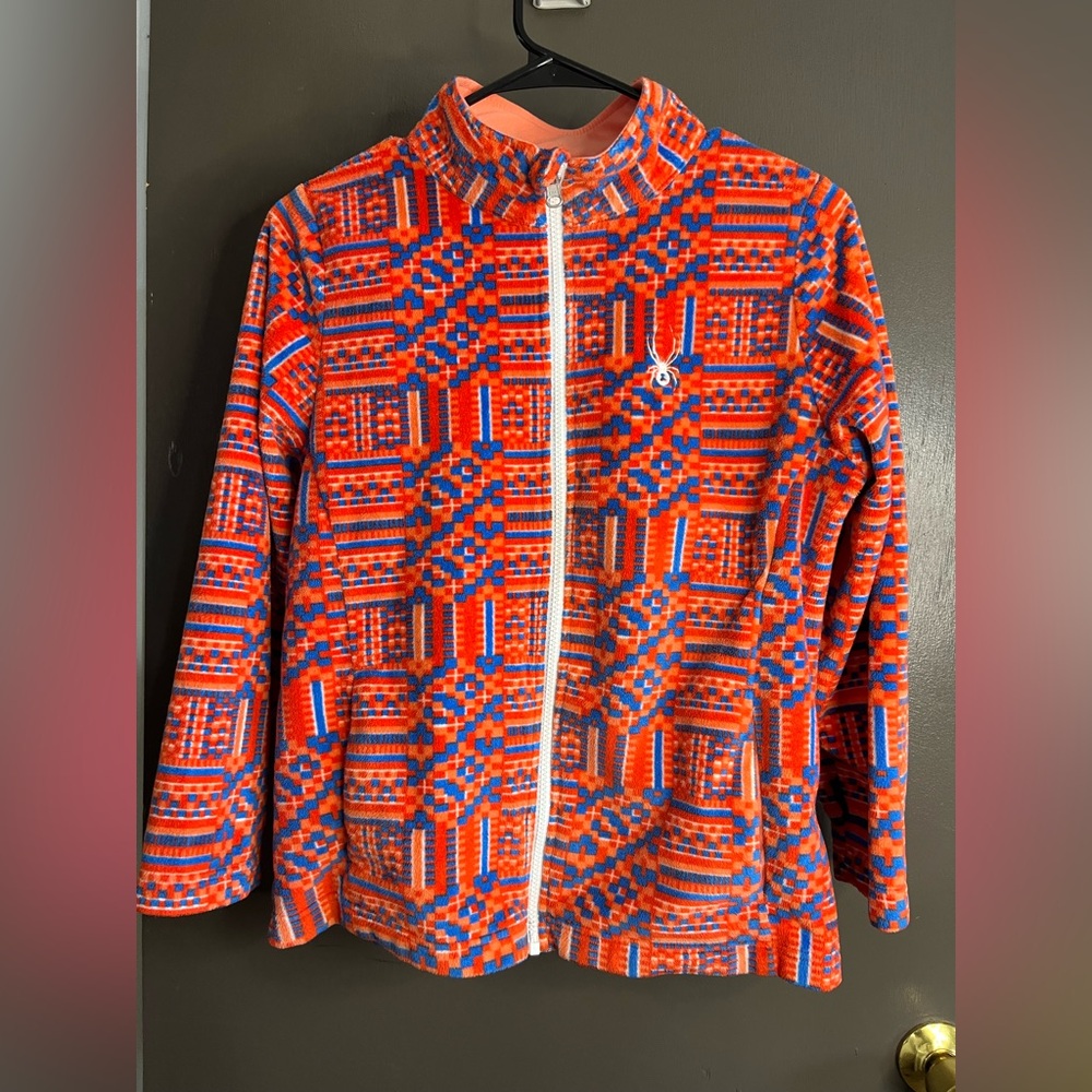 Spider Endure Stryke Fleece Zip Up Jacket Coral Geometric Print Aztec WS/ XL Y